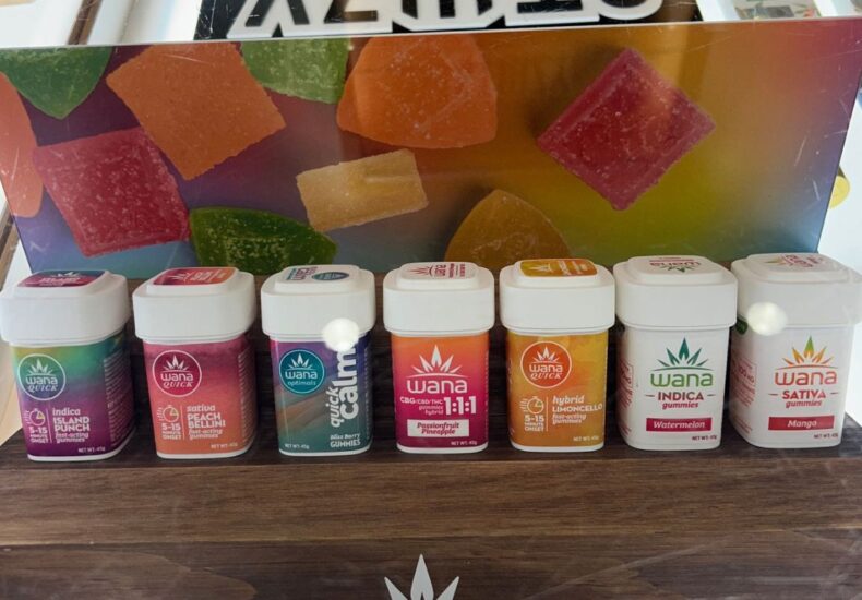 assortment of thc gummies