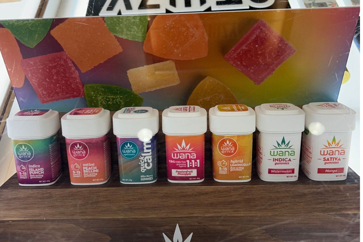 assortment of thc gummies